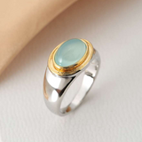 Gabi - Ring in Maansteen Groen Vintage