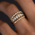 Elegante Vintage Zirconia Ringenset