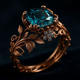 Natuurlijke groene kristallen ring