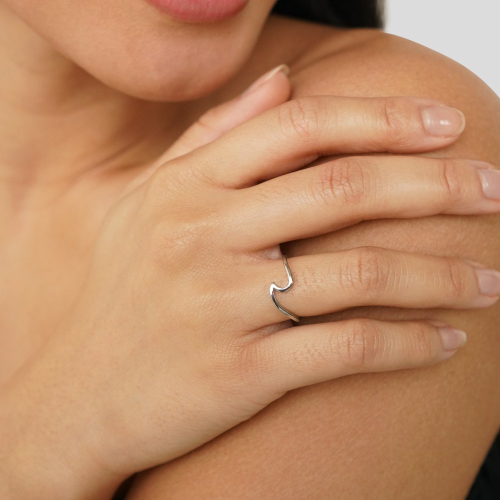 Golvende Zilveren Imari Ring