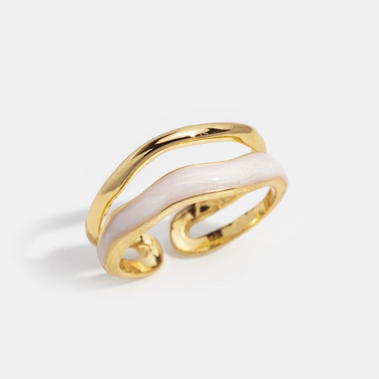 Gouden Sahara Ring met Lagen