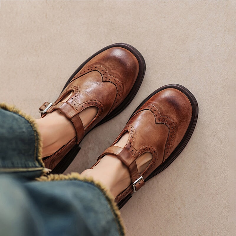 Wanda | Leren Mary Janes
