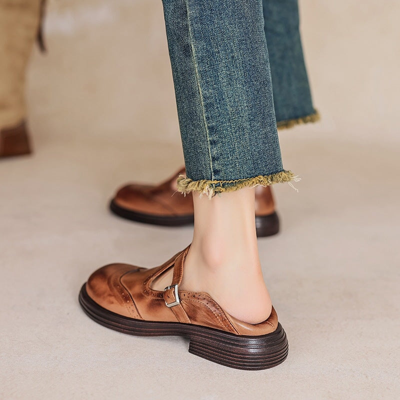 Wanda | Leren Mary Janes