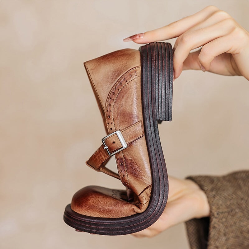 Wanda | Leren Mary Janes
