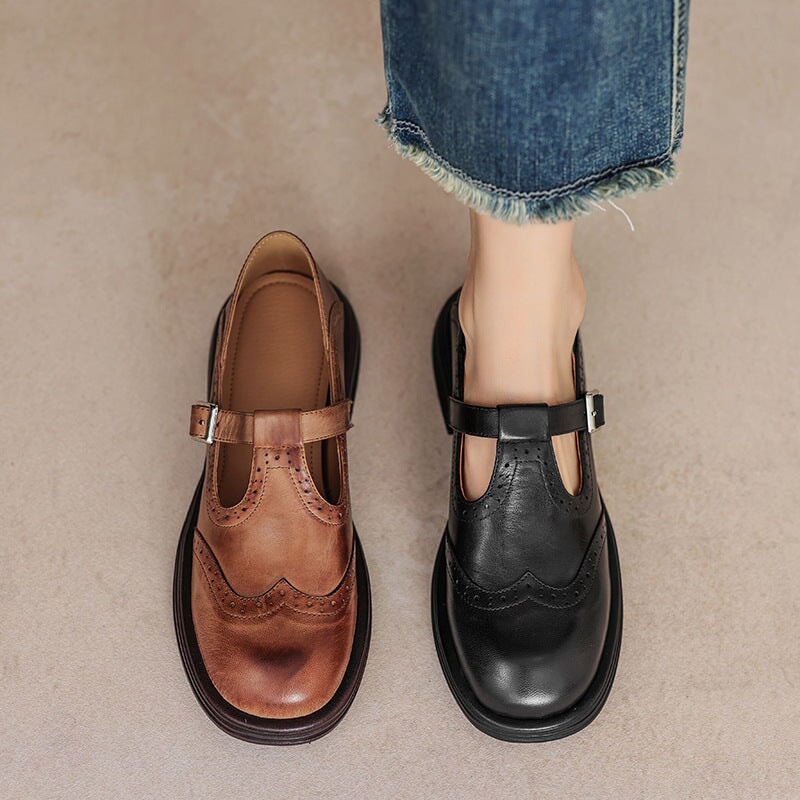 Wanda | Leren Mary Janes