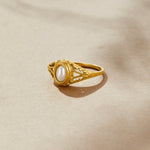 Vintage Royal Ring met Parel